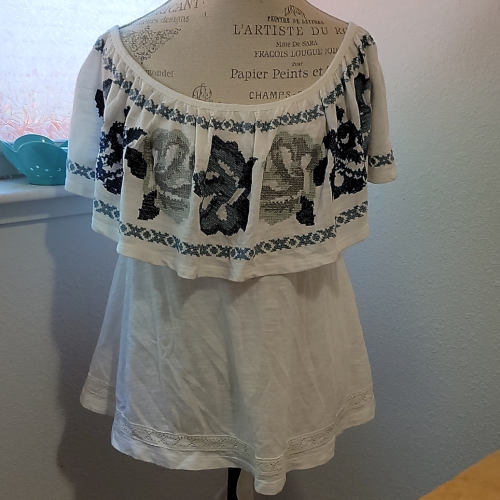 Free People Embroidery Top